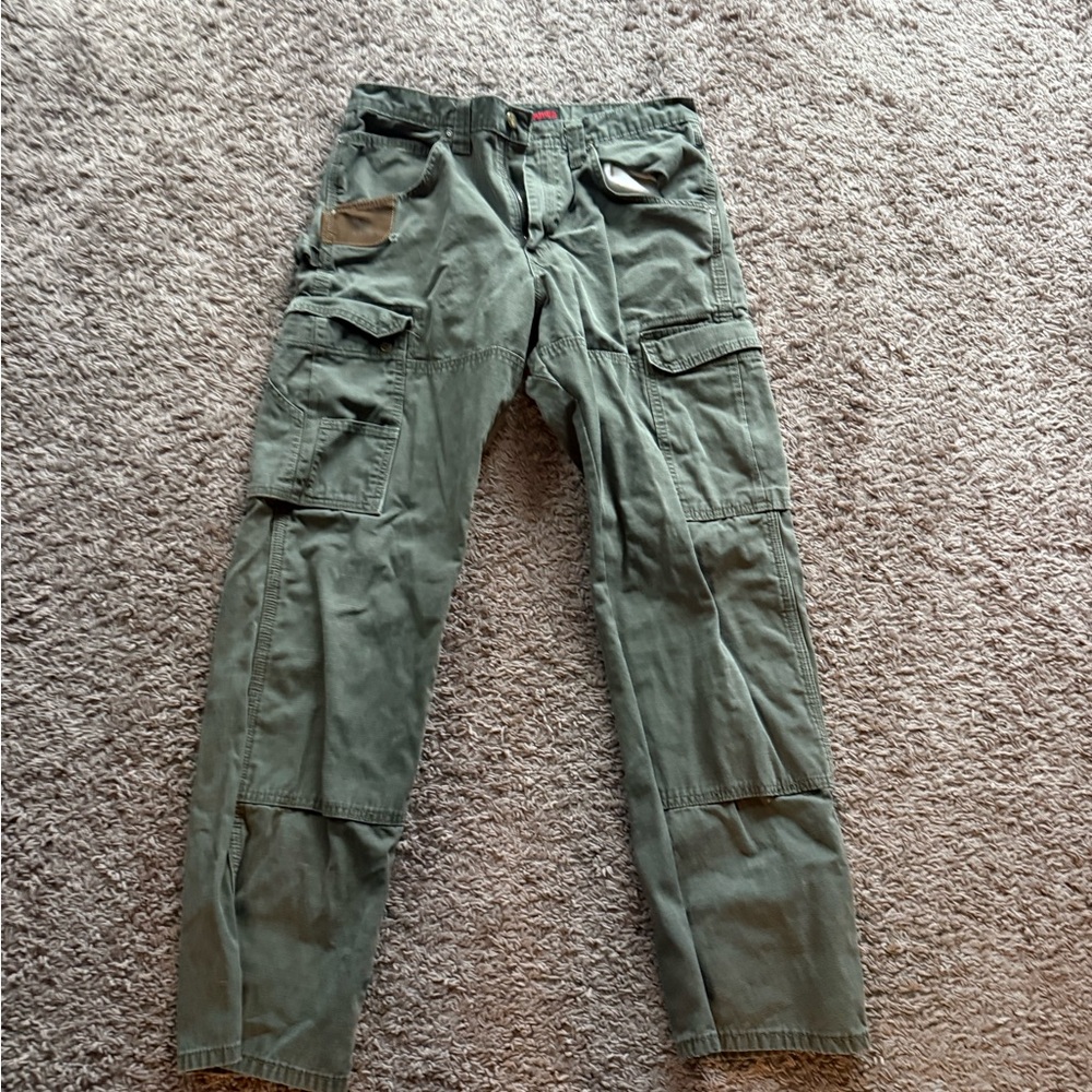 Wrangler Turtle Green Cargo Pants Durable Cotton Blend